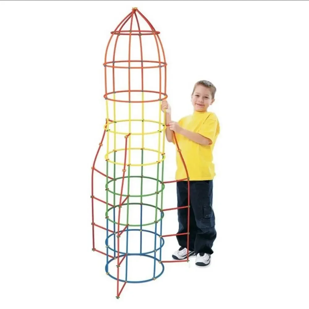Roylco Straws & Connectors Building Set, 2 Sets, STEM Toy